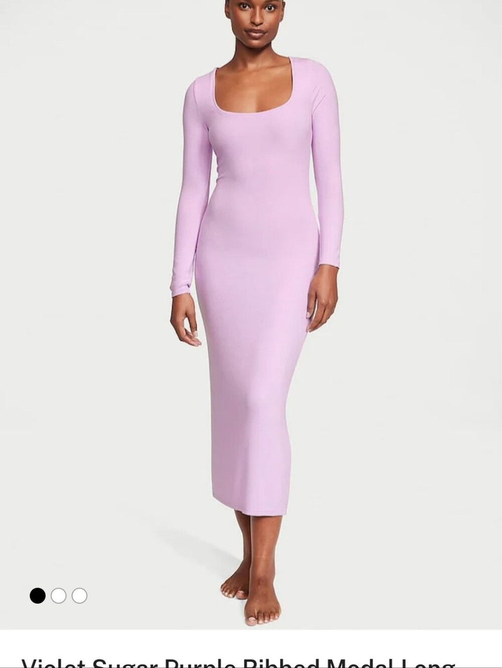 Victoria's Secret Lavender Long Sleeve Maxi Dress